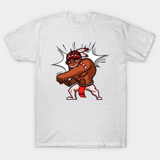 Infinite punch Red Native American by Patoli Studio T-Shirt